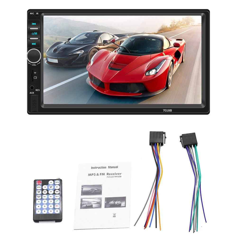 7018B Car Stereo Receiver 7-inch Touch Screen Multimedia Bluetooth-compatible Mirror Link USB / TF MP5 Player