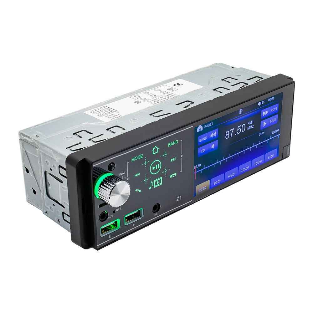 Z1 4.1-inch HD Touch Screen Wireless Bluetooth-compatible Car Radio MP5 Player with 7 Color Button Lights (No Battery)