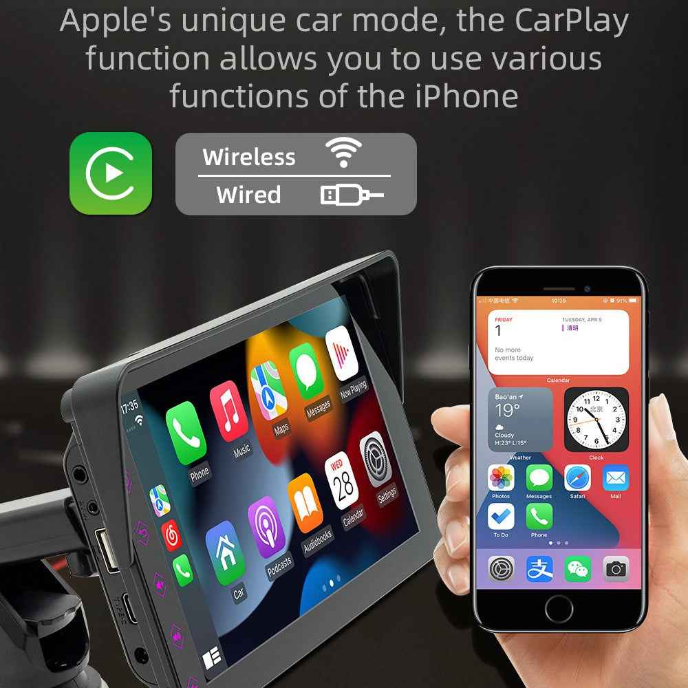B5311 7-inch Screen Car Bluetooth-compatible MP5 Player Wireless CarPlay Reverse Image Display FM Radio Video Player