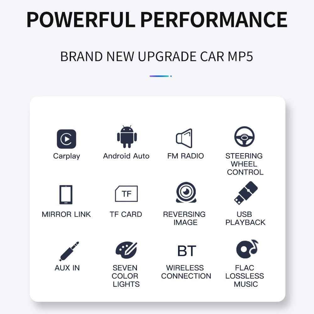 L2 Car MP5 Player 7-inch FM Car Radio Bluetooth-compatible Multimedia Support Mirror Link