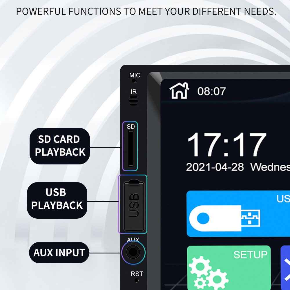 L2 Car MP5 Player 7-inch FM Car Radio Bluetooth-compatible Multimedia Support Mirror Link