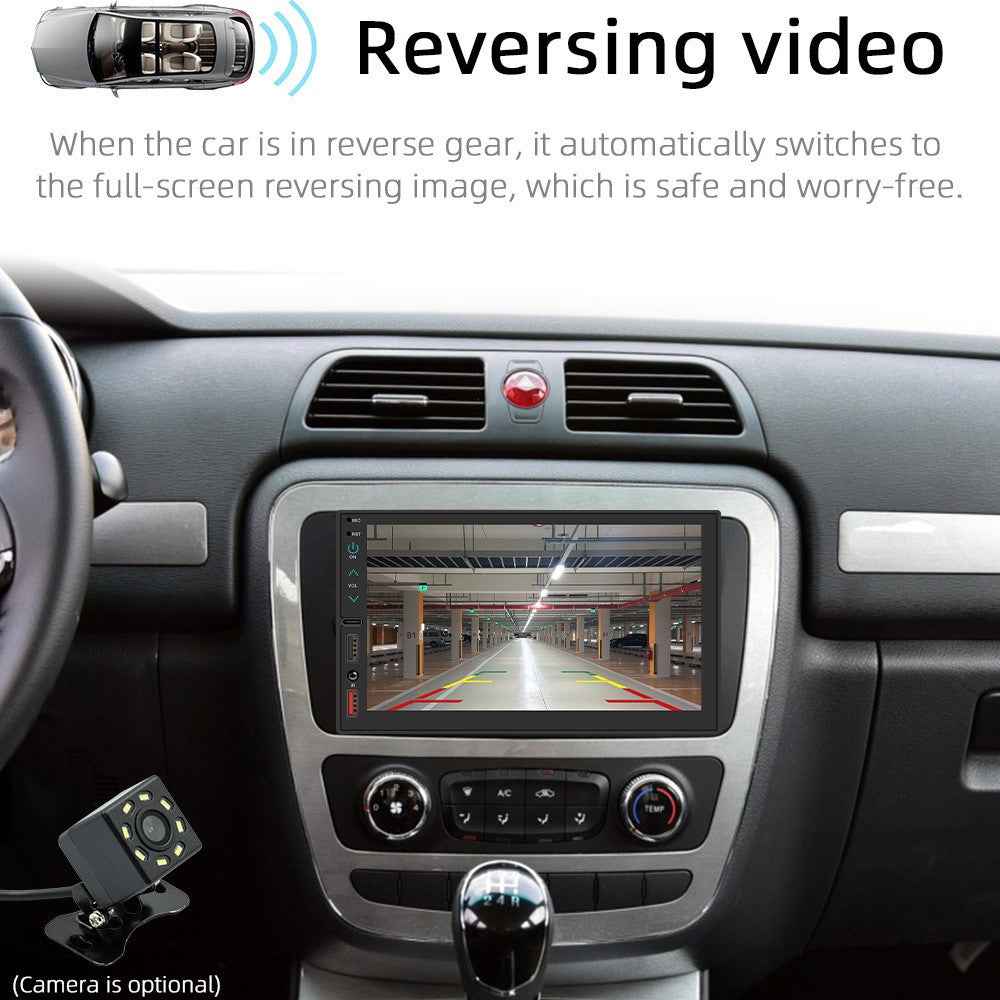 FS02C Car Radio MP5 Player 7" HD Screen Mirror Link Reversing Image FM Radio Receiver