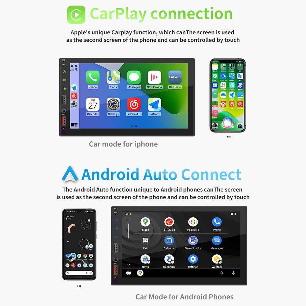 Bluetooth-compatible Car Stereo 7 Inch Car MP5 Player Multimedia FM Radio Receiver Support Reversing Image