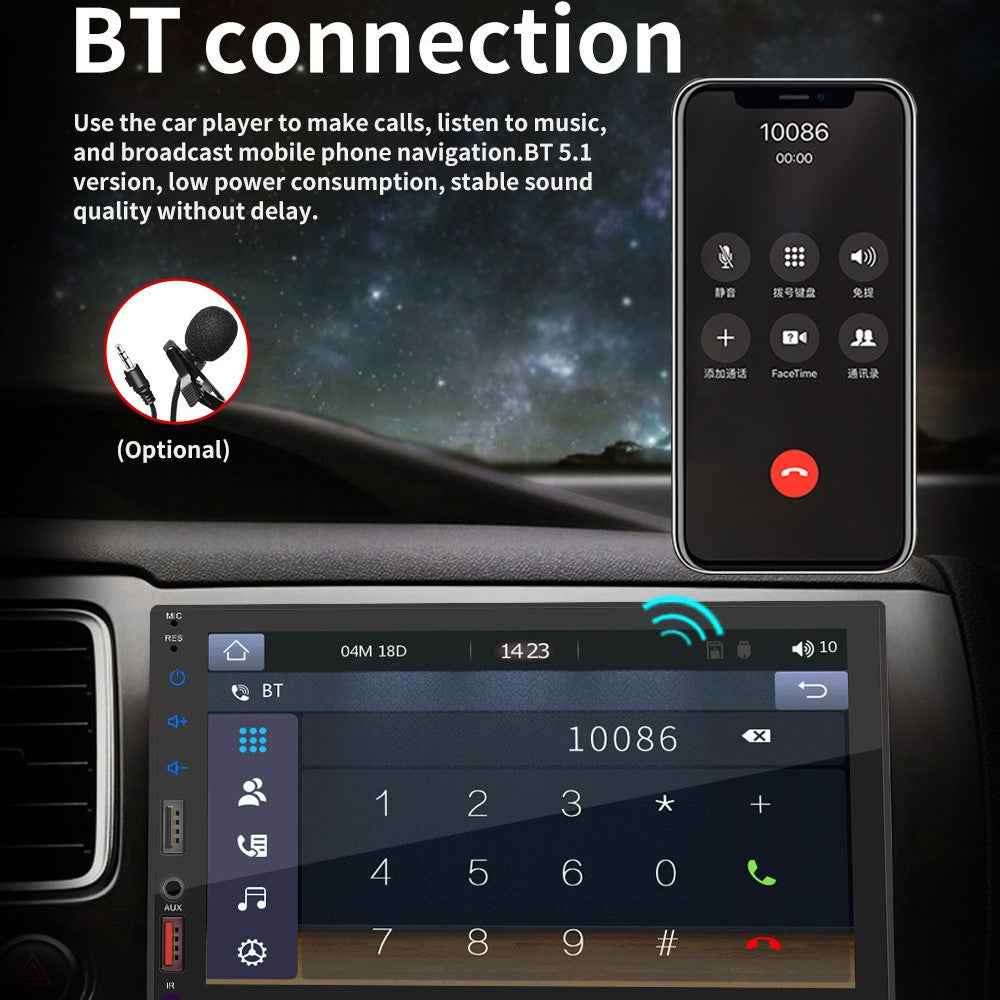 Bluetooth-compatible Car Stereo 7 Inch Car MP5 Player Multimedia FM Radio Receiver Support Reversing Image