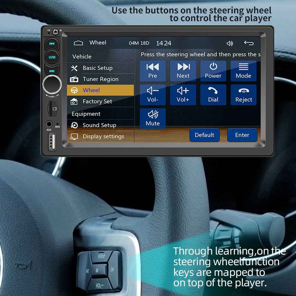 F710C Car Stereo Receiver 7'' Bluetooth-compatible Hands-Free Car Radio FM Receiver MP5 Car Player