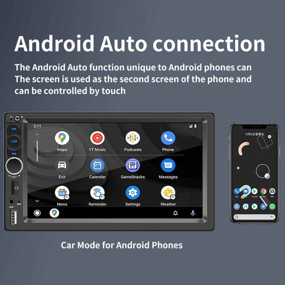 F720C Car Stereo Receiver 7'' Bluetooth-compatible Hands-Free Car Radio FM Receiver MP5 Car Player