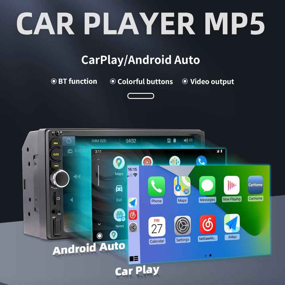 F730C Car Stereo Receiver 7'' Bluetooth-compatible Hands-Free Car Radio FM Receiver MP5 Car Player