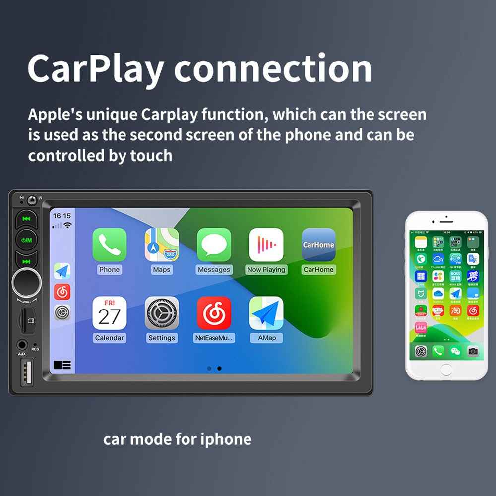 F730C Car Stereo Receiver 7'' Bluetooth-compatible Hands-Free Car Radio FM Receiver MP5 Car Player