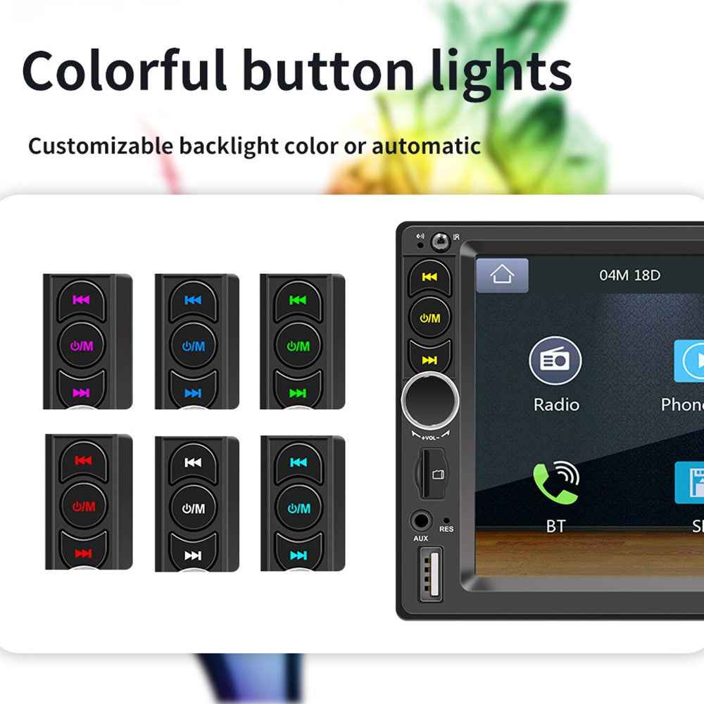 F730C Car Stereo Receiver 7'' Bluetooth-compatible Hands-Free Car Radio FM Receiver MP5 Car Player