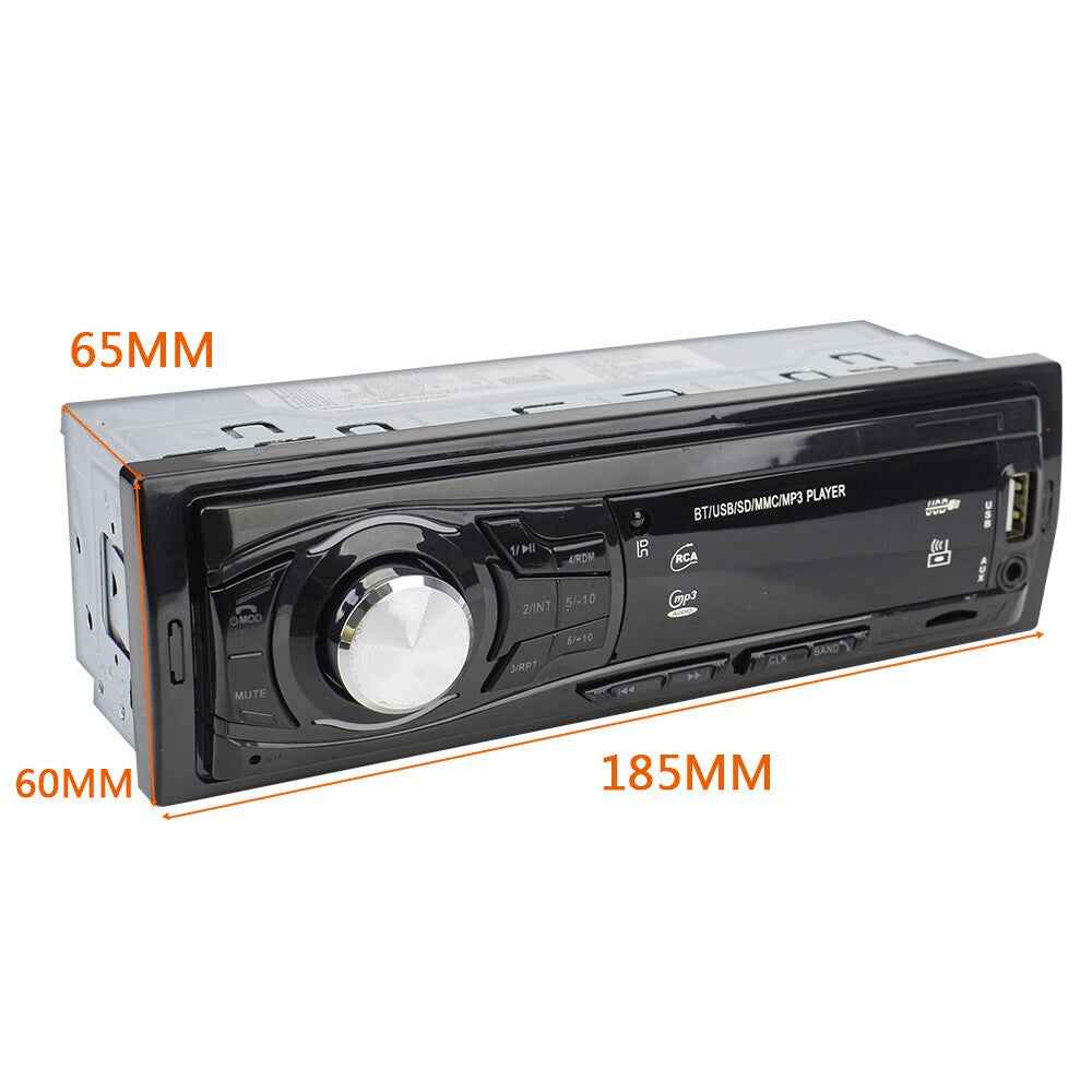 SWM 1428 RCA Audio Subwoofer 1 Din Car Stereo FM Radio Bluetooth MP3 Player with Remote Control