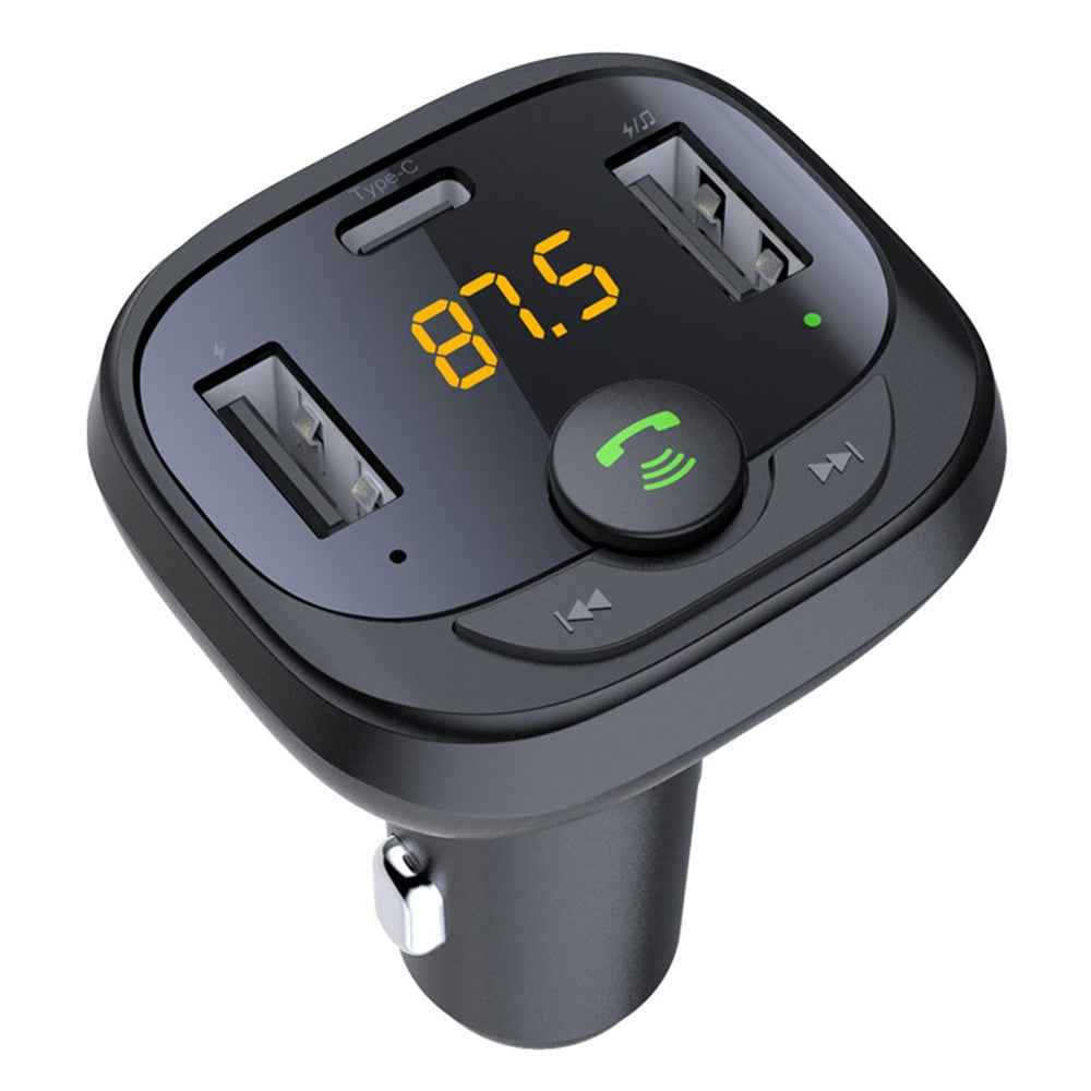 LOHEE S-21A Car Bluetooth-compatible Receiver MP3 AUX Player Adapter HiFi Sound Music Player Kit Hands-free Call Function Car Charger for Phone Tablets and Other Devices