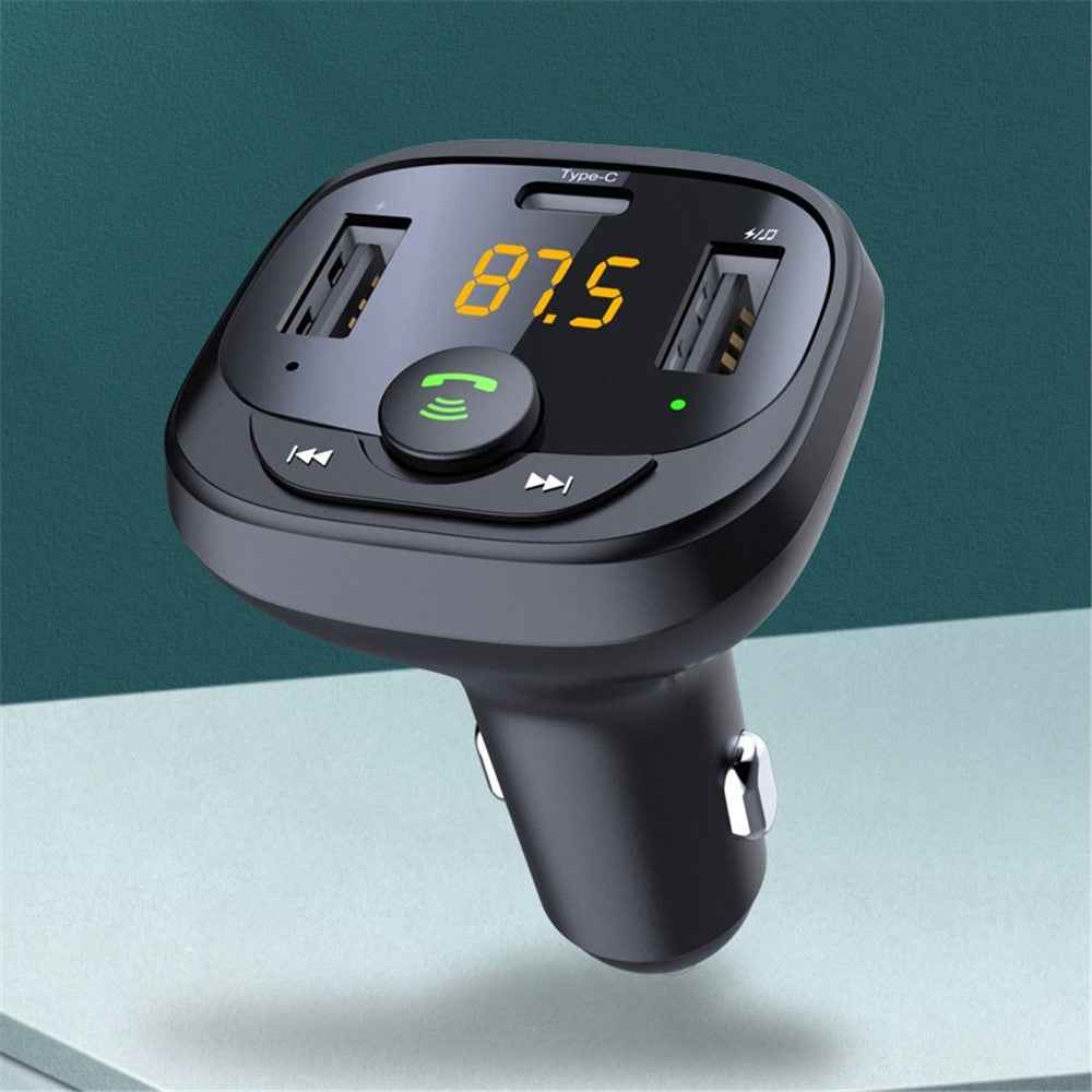 LOHEE S-21A Car Bluetooth-compatible Receiver MP3 AUX Player Adapter HiFi Sound Music Player Kit Hands-free Call Function Car Charger for Phone Tablets and Other Devices