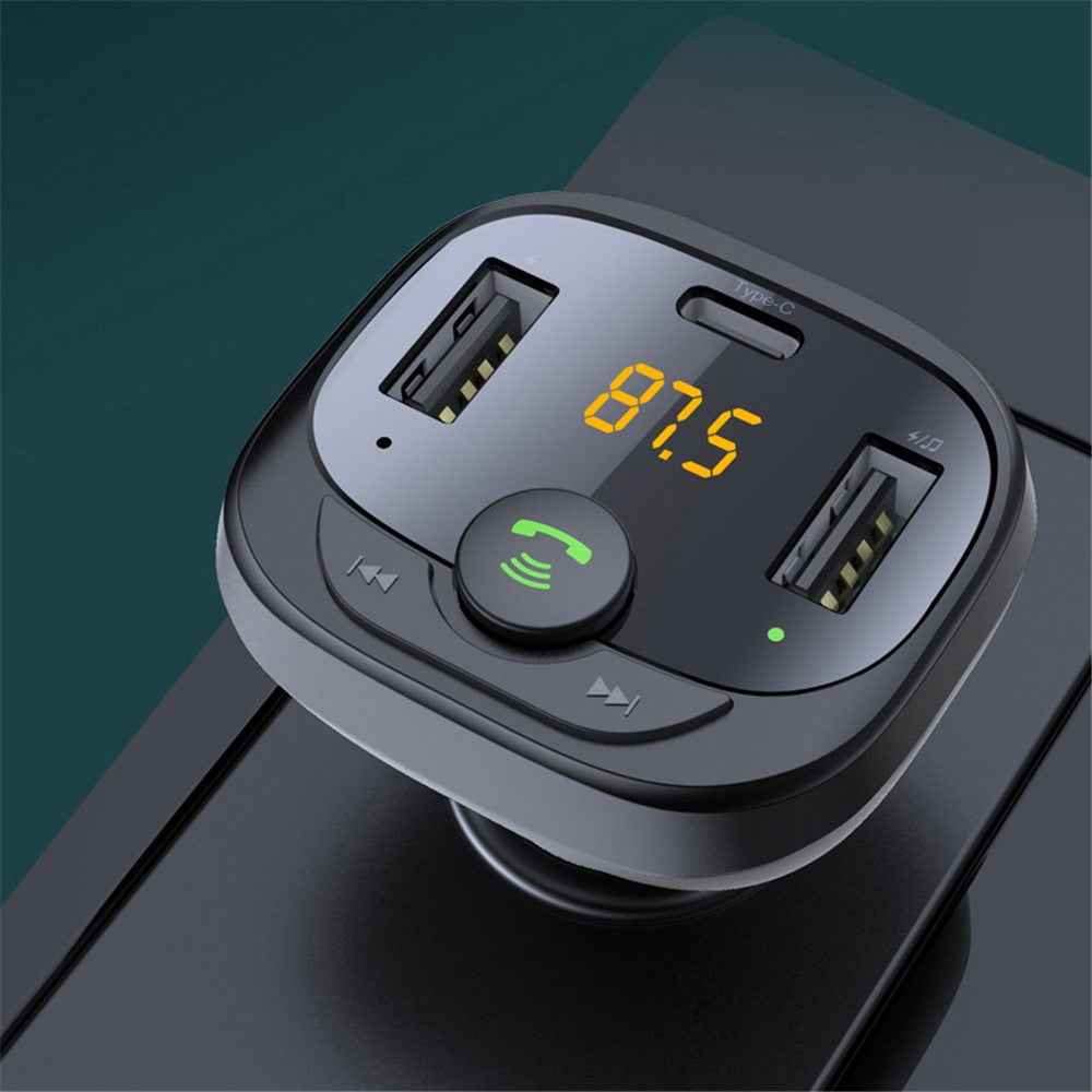 LOHEE S-21A Car Bluetooth-compatible Receiver MP3 AUX Player Adapter HiFi Sound Music Player Kit Hands-free Call Function Car Charger for Phone Tablets and Other Devices