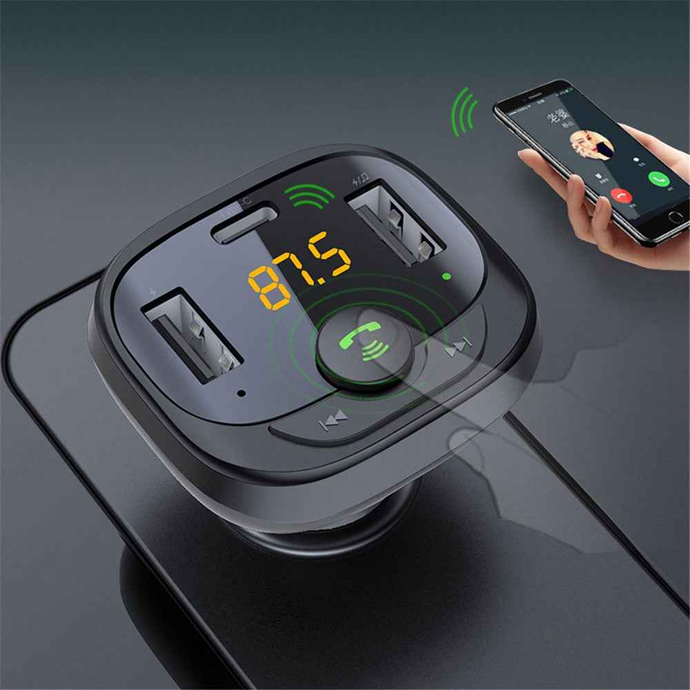 LOHEE S-21A Car Bluetooth-compatible Receiver MP3 AUX Player Adapter HiFi Sound Music Player Kit Hands-free Call Function Car Charger for Phone Tablets and Other Devices