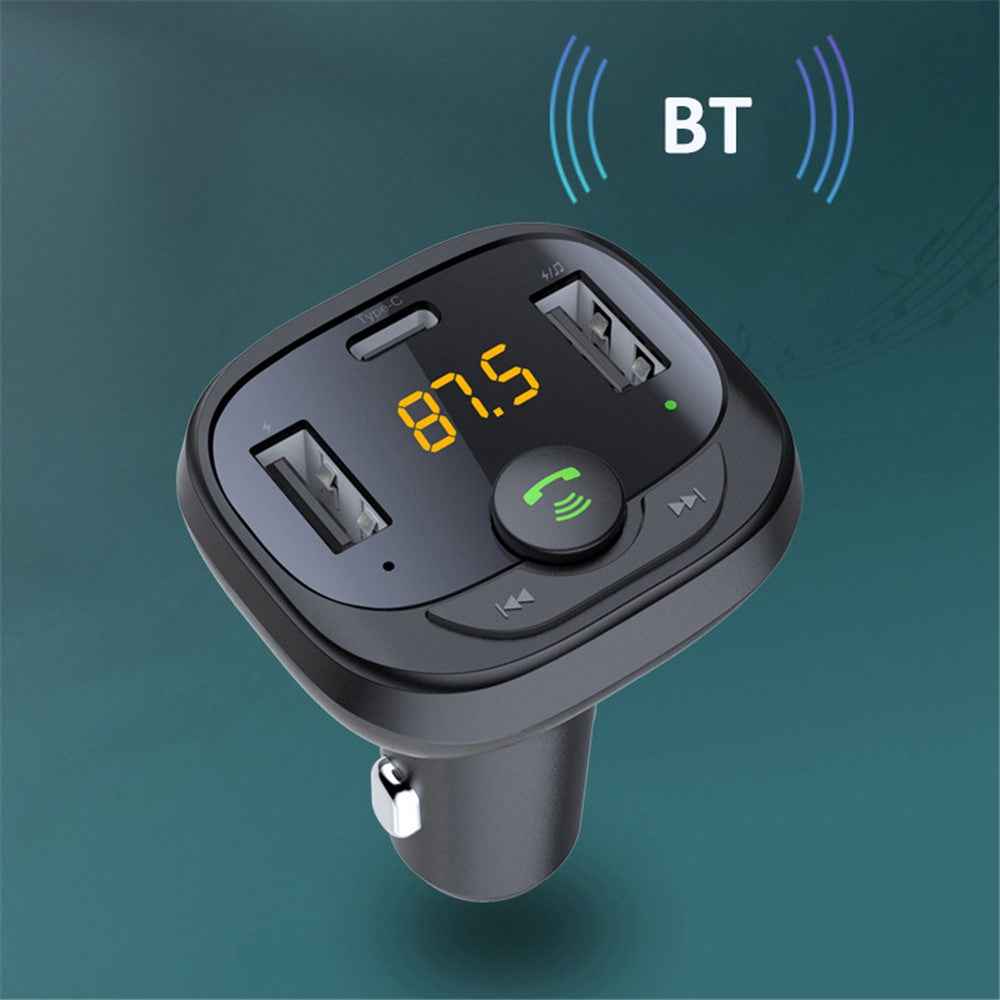 LOHEE S-21A Car Bluetooth-compatible Receiver MP3 AUX Player Adapter HiFi Sound Music Player Kit Hands-free Call Function Car Charger for Phone Tablets and Other Devices