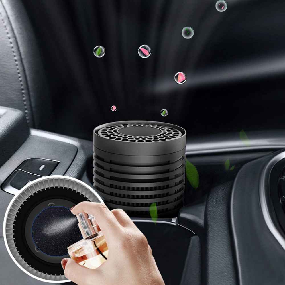 F011 Car HEPA Air Purifier Mini Silent Air Cleaner Built-in Aromatherapy Cotton for Universal Vehicles, Home, Office