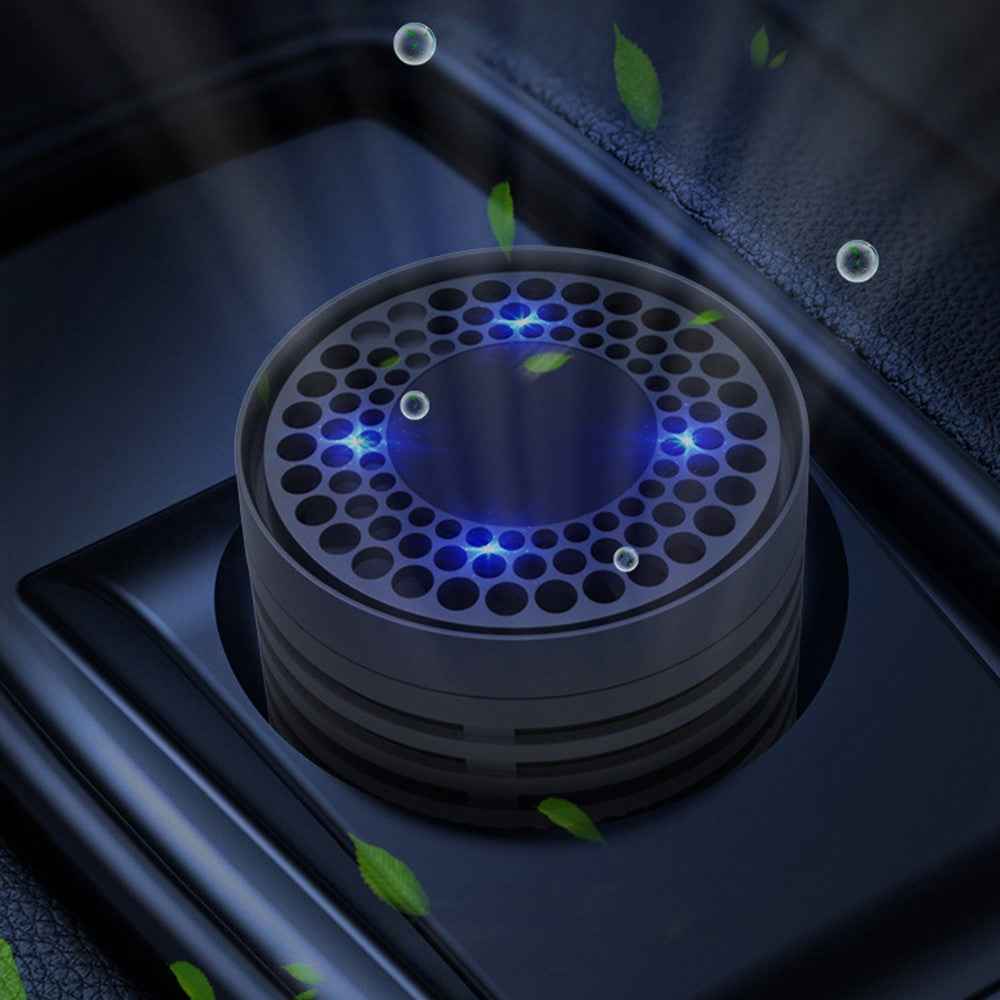 F011 Car HEPA Air Purifier Mini Silent Air Cleaner Built-in Aromatherapy Cotton for Universal Vehicles, Home, Office