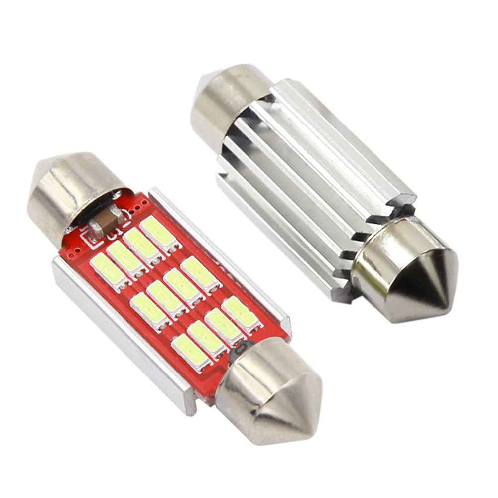 10Pcs Car LED Interior Reading Light 160LM 6000K Auto Room Ceiling Dome Lamp - 31mm