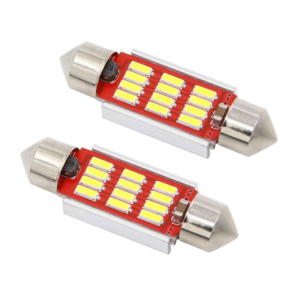 10Pcs Car LED Interior Reading Light 160LM 6000K Auto Room Ceiling Dome Lamp - 31mm