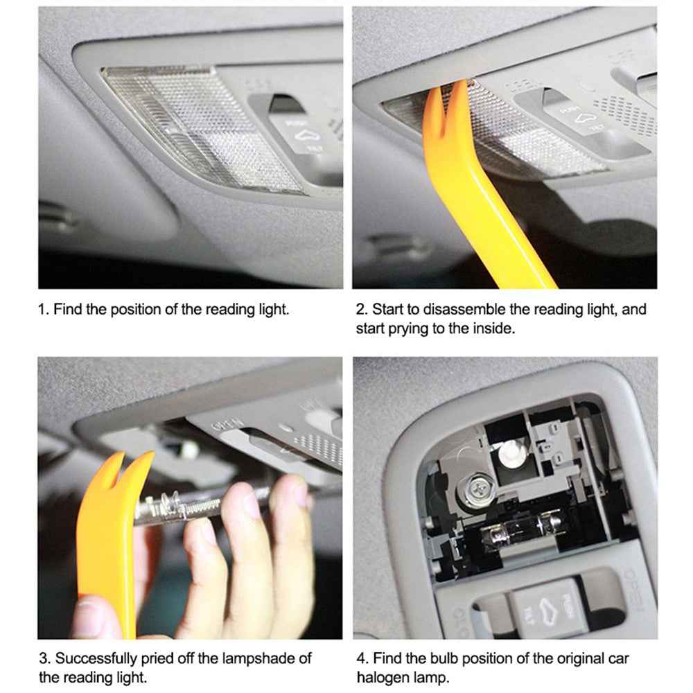 10Pcs Car LED Interior Reading Light 160LM 6000K Auto Room Ceiling Dome Lamp - 39mm