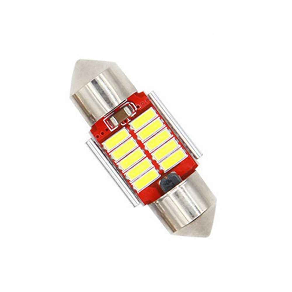 10Pcs Car LED Interior Reading Light 160LM 6000K Auto Room Ceiling Dome Lamp - 41mm