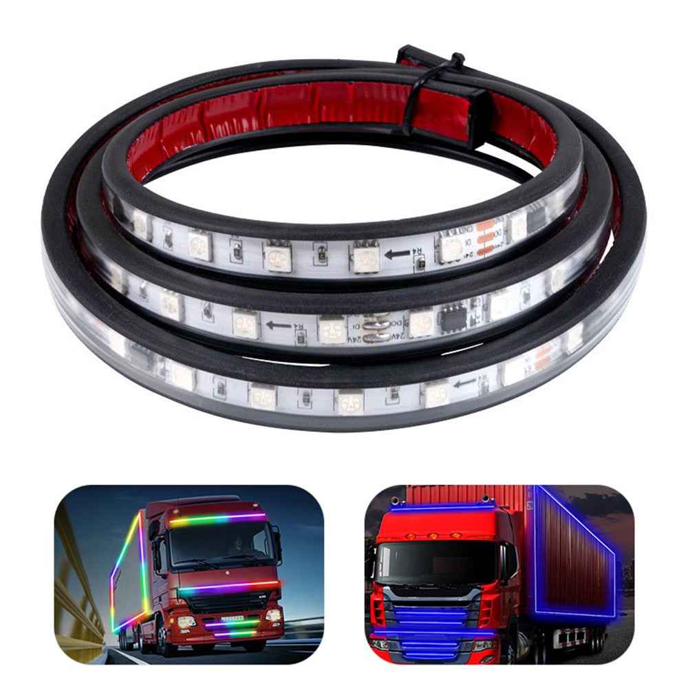 1m Car RGB Ambient Light Bar Truck LED Strip 24V Van Exterior Decoration DRL Running Lamp