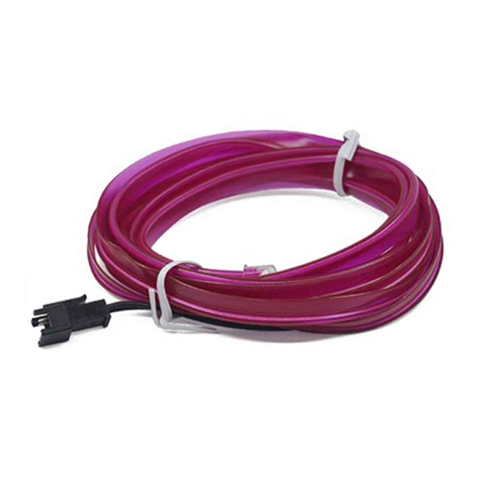 5m USB Car Interior EL Strip Light for Car Decoration Ambient Light Glowing Rope Lights with Driver - Purple