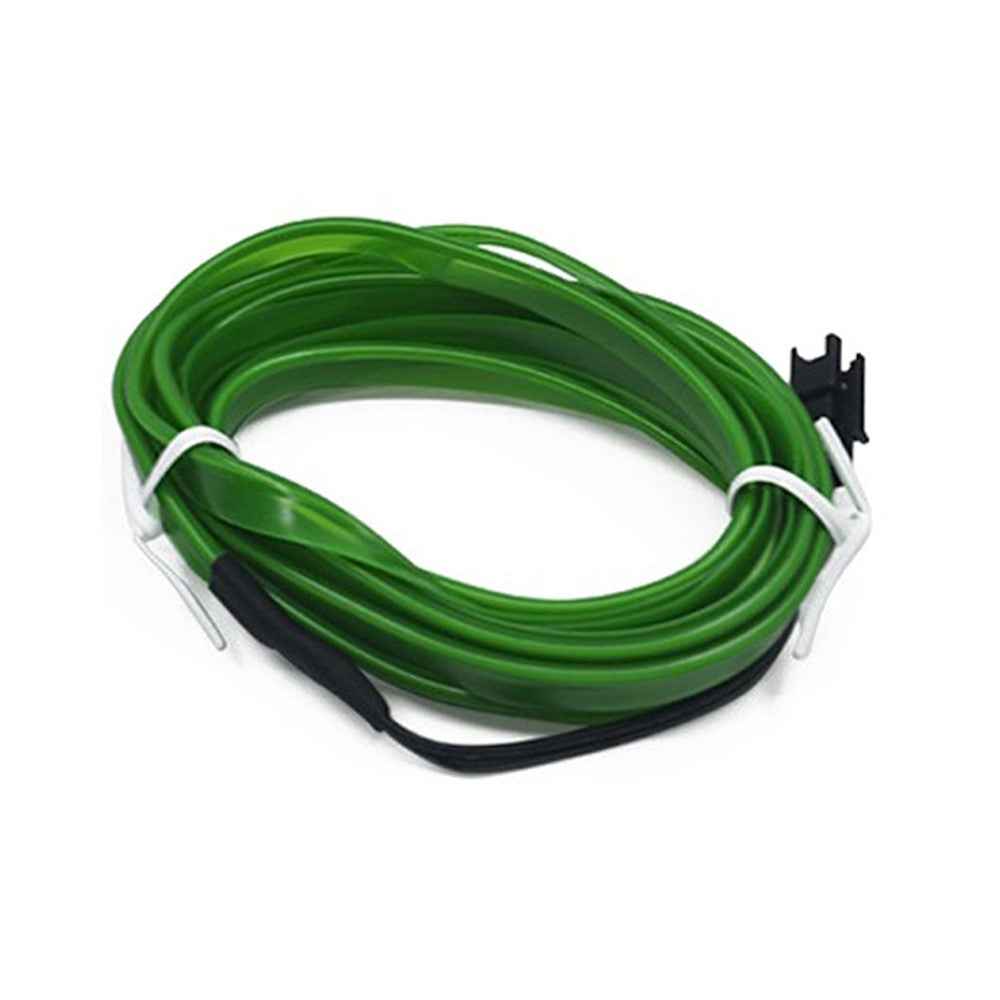 5m USB Car Interior EL Strip Light for Car Decoration Ambient Light Glowing Rope Lights with Driver - Green