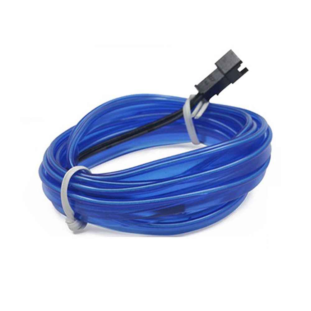 5m Cigarette Lighter EL Strip Light for Car Decoration Ambient Lights Glowing Rope Light with Driver - Blue