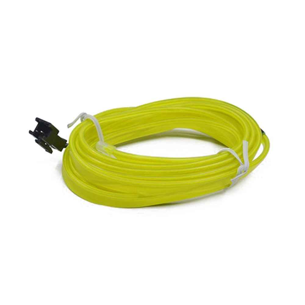 5m Cigarette Lighter EL Strip Light for Car Decoration Ambient Lights Glowing Rope Light with Driver - Fluorescent Green