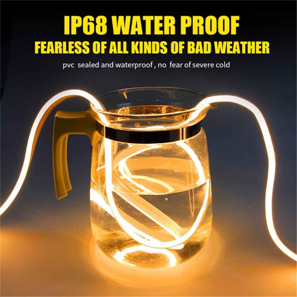 1.2m Car Hood PVC Silicone Flexible Decorative Light Super Bright Waterproof DRL Light Strip - White