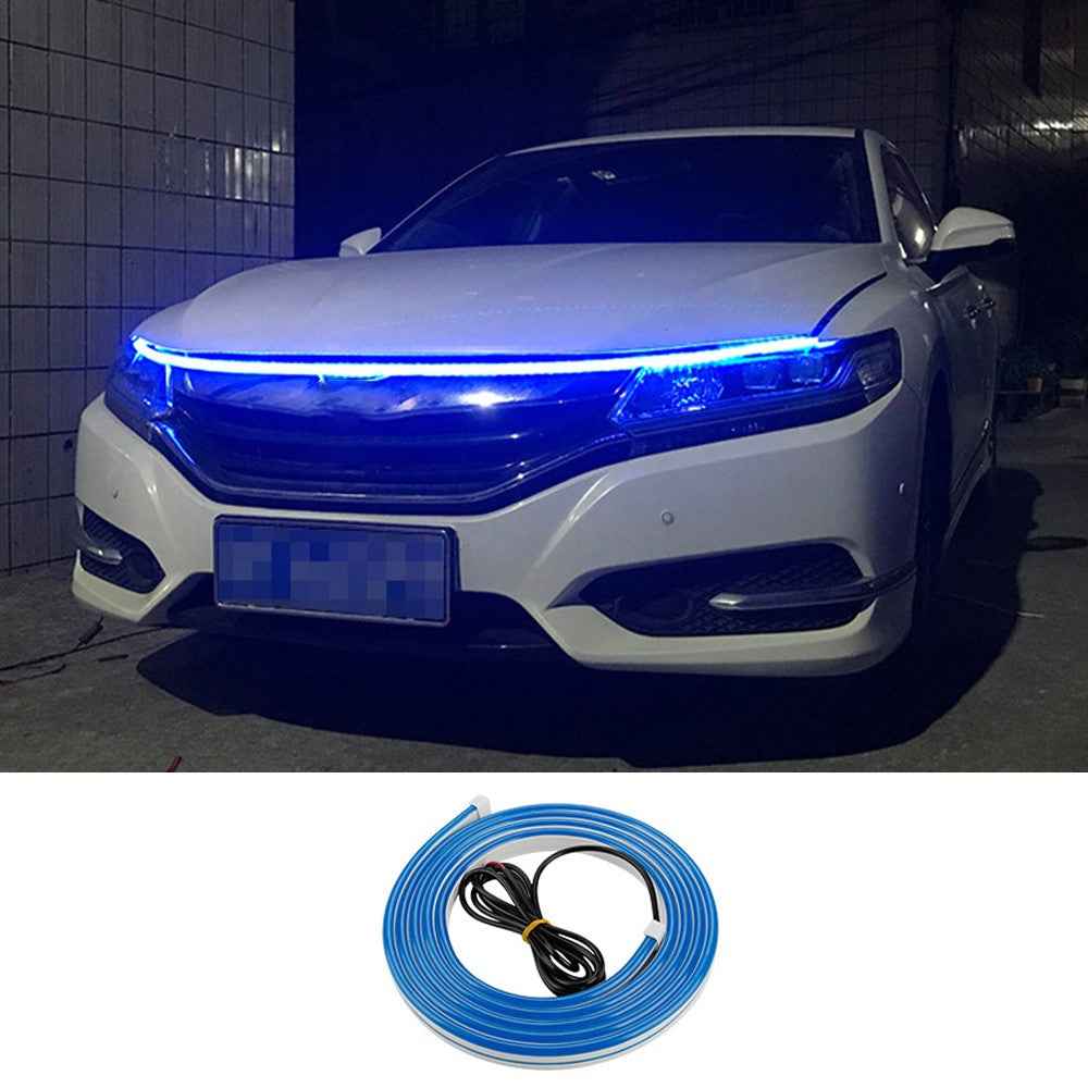 1.2m Car Hood PVC Silicone Flexible Decorative Light Super Bright Waterproof DRL Light Strip - Blue