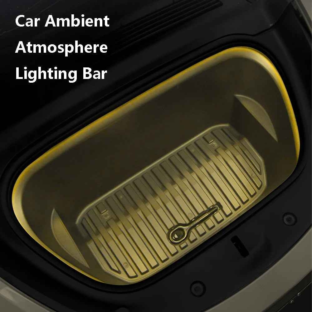 TSL802 For Model Y / 3 Magnetic Silicone LED Strip Light Decor Lamp Car Light - White Light