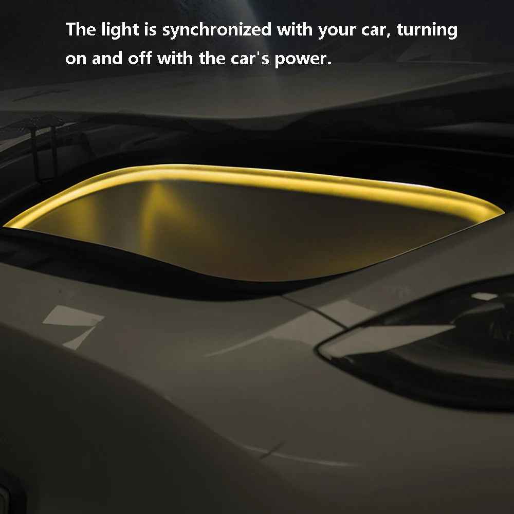 TSL802 For Model Y / 3 Magnetic Silicone LED Strip Light Decor Lamp Car Light - White Light