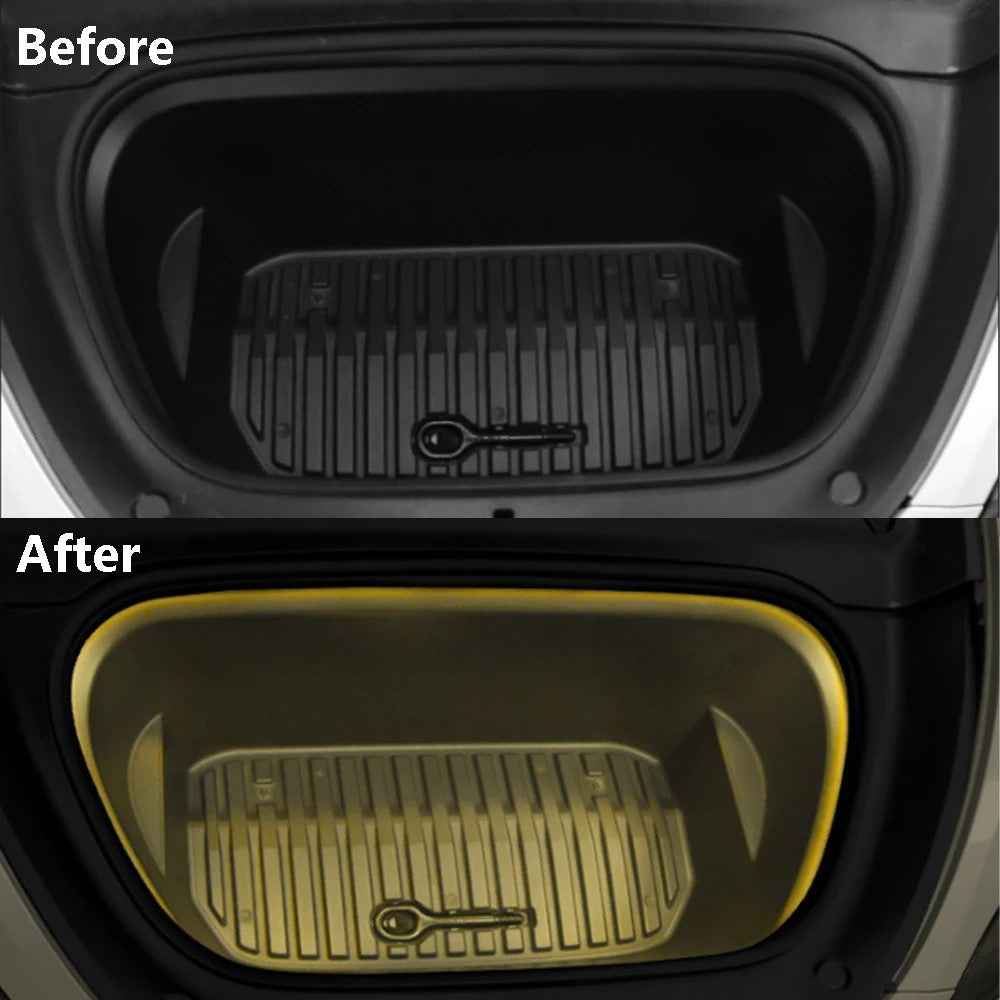 TSL802 For Model Y / 3 Magnetic Silicone LED Strip Light Decor Lamp Car Light - Warm Light