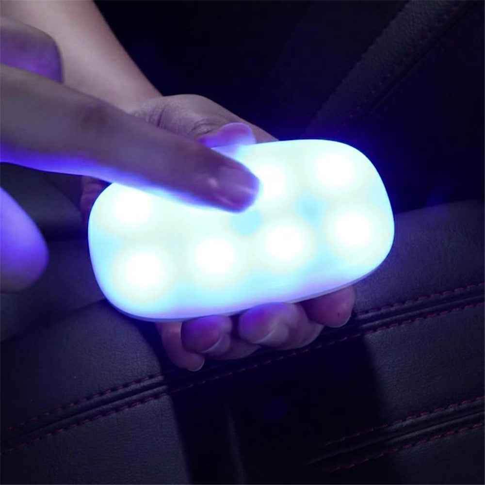 MS-032 10-LED Voice-Controlled Car Reading Light Magnetic USB Ambient Light