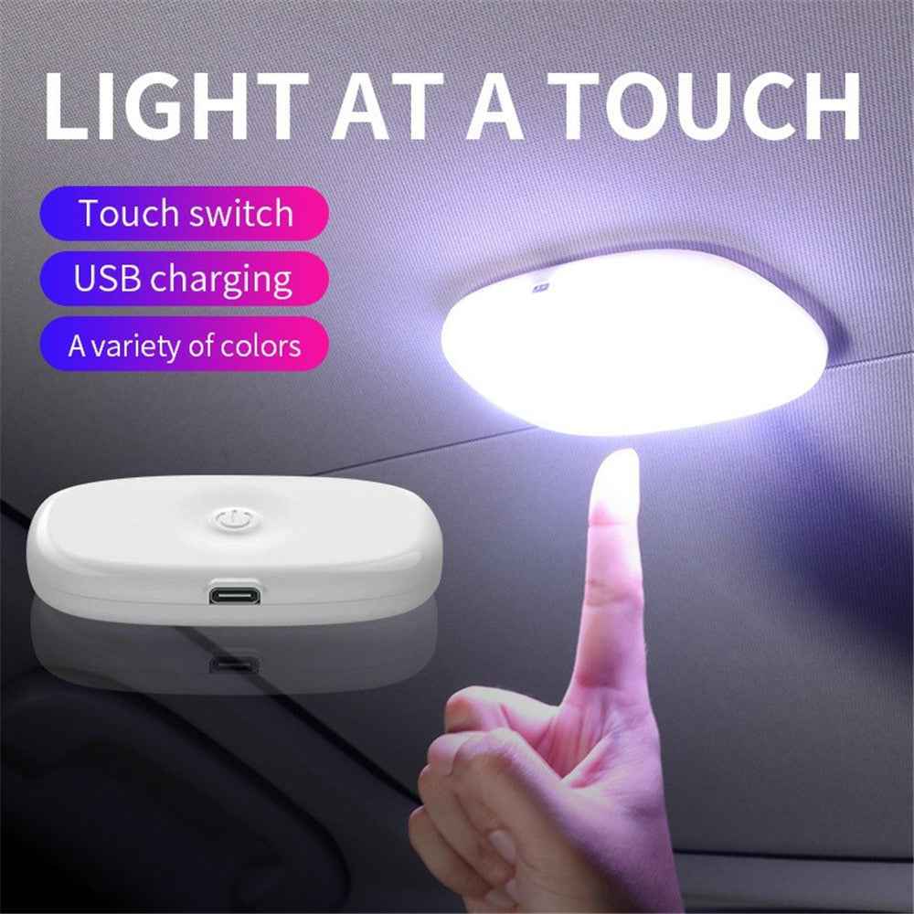 MS-032 10-LED Voice-Controlled Car Reading Light Magnetic USB Ambient Light