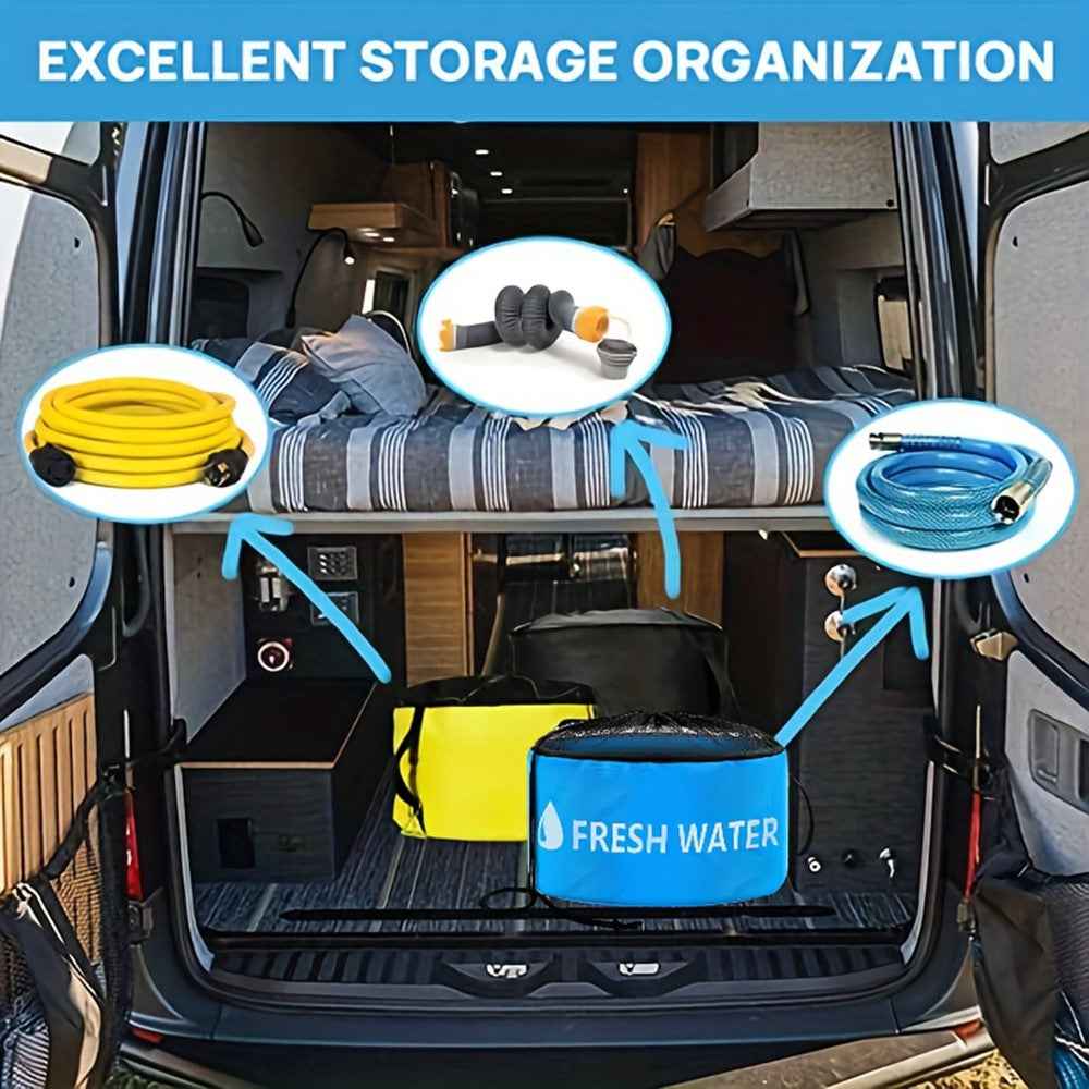RV Water Hose Storage Bag Sewer Pipe Organizer 600D Oxford Cloth Wire Cable Storage Bag - Green