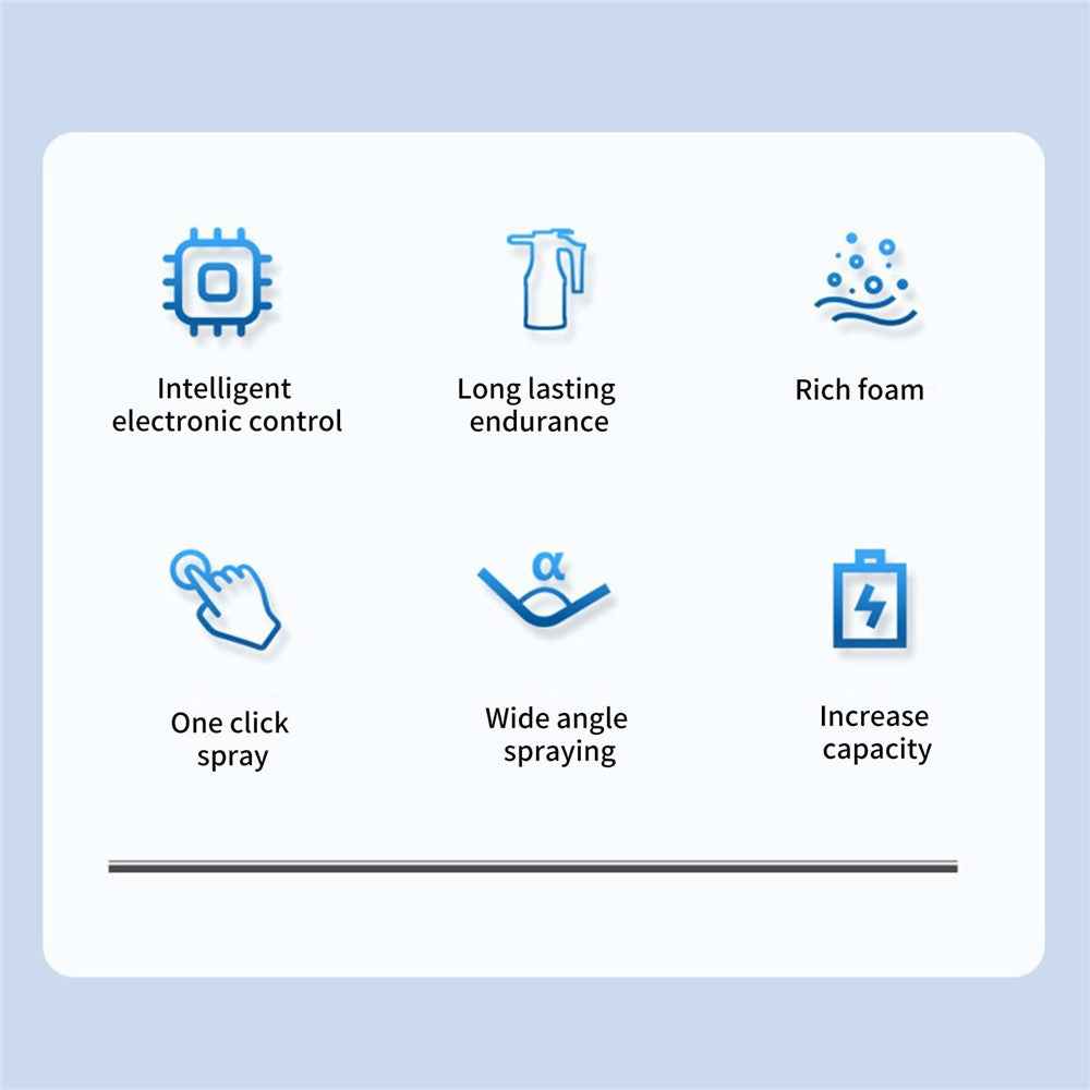 1.5L Electric Watering Can PP + PE Car Washing Foam Booster Pot High Pressure Washing Tool