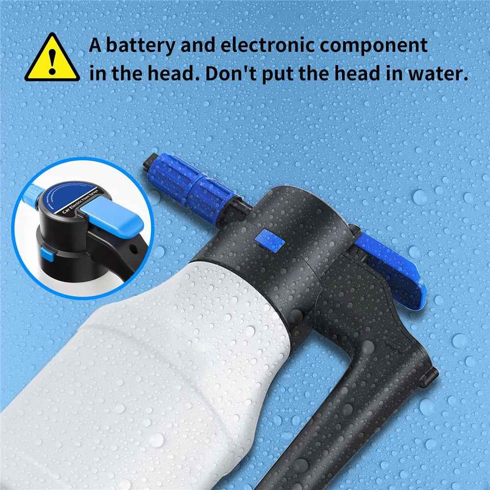1.5L Electric Watering Can PP + PE Car Washing Foam Booster Pot High Pressure Washing Tool