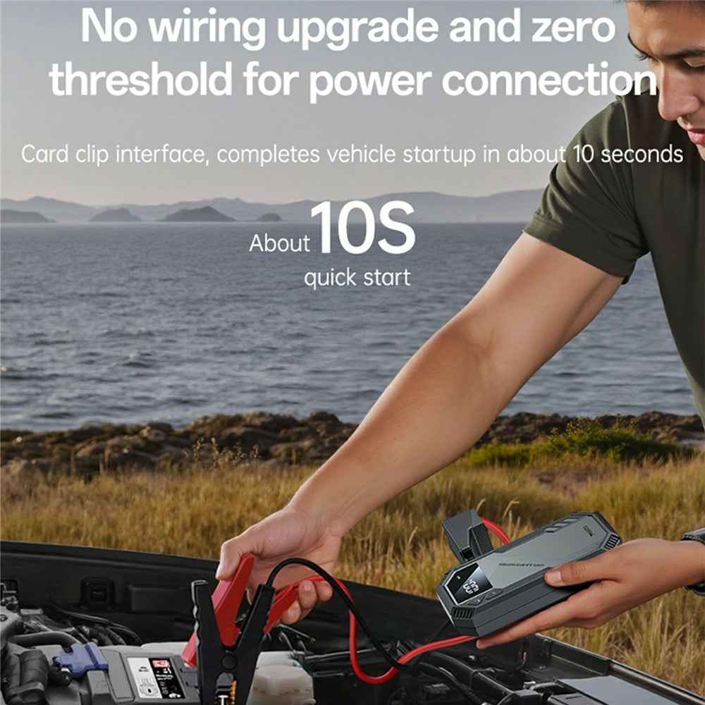 YESIDO VC11 Car Jump Starter 6000mAh Power Bank Smart Clamp for 12V Battery 3.0L Gas Diesel Vehicles