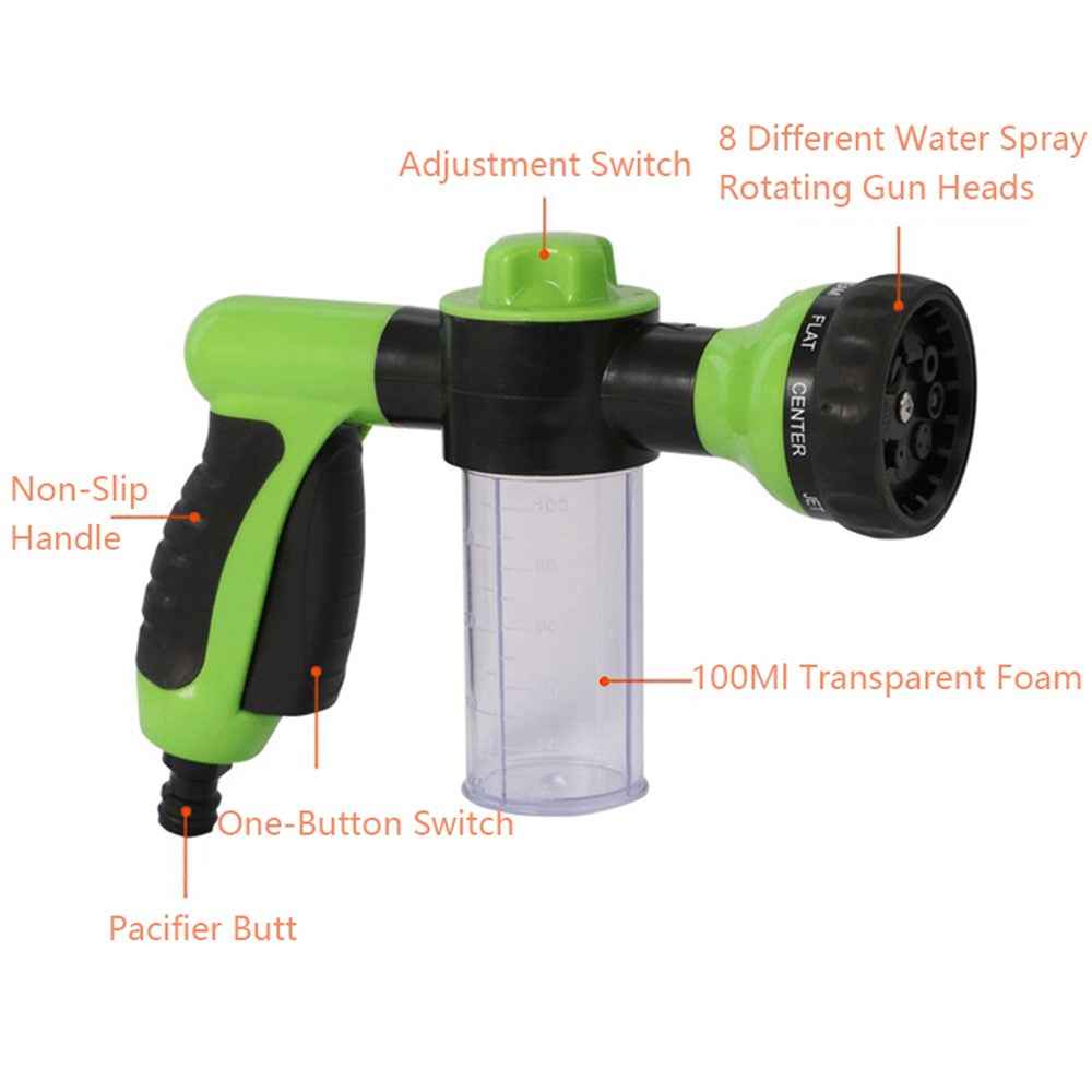 100ml Multi-Functional Water Gun Liquid-Filled High-Pressure Hand Sprayer for Washing Car Watering Lawn - Yellow
