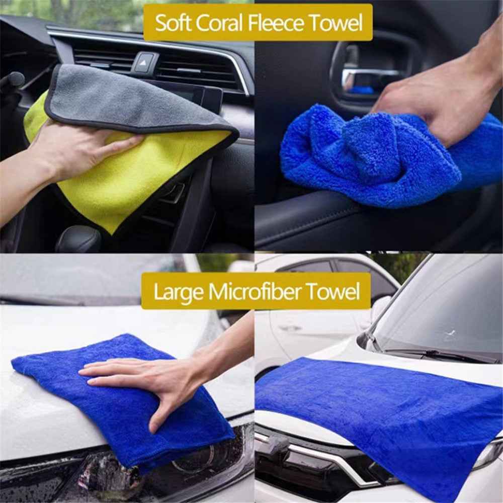 14Pcs / Set Car Cleaning Cloth Washing Mitten Duster Wheel Hub Brush Vehicle Detailing Brushes Kit