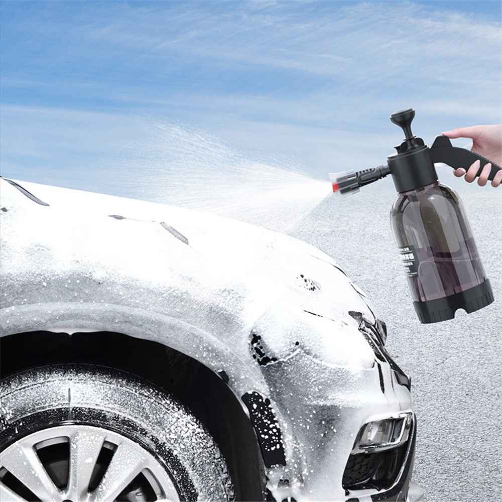 2L Foam Sprayer Car Wash Foam Watering Can Water Bottle Auto Cleaning Tool with Towel + Sponge