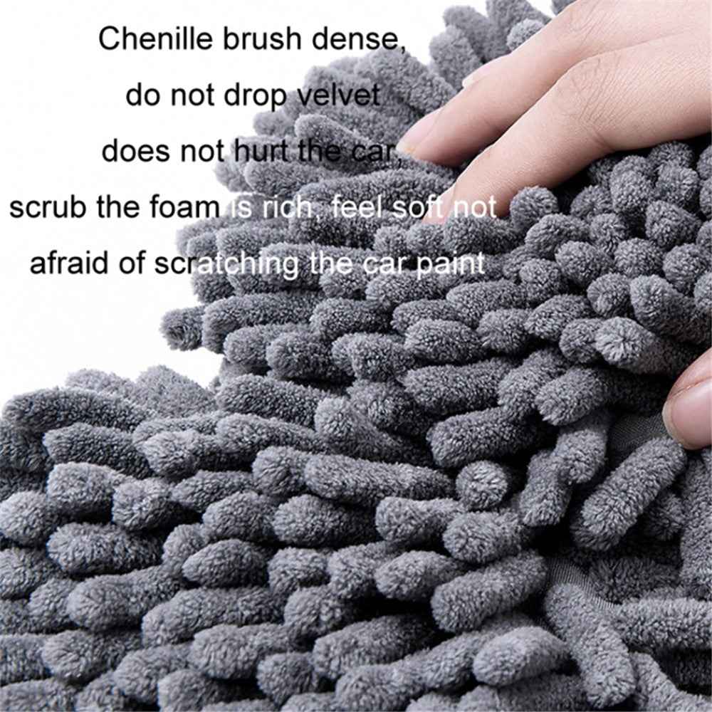 Dual Chenille Mop Head Telescopic Car Wash Mop 360 Degree Rotation Car Wash Brush