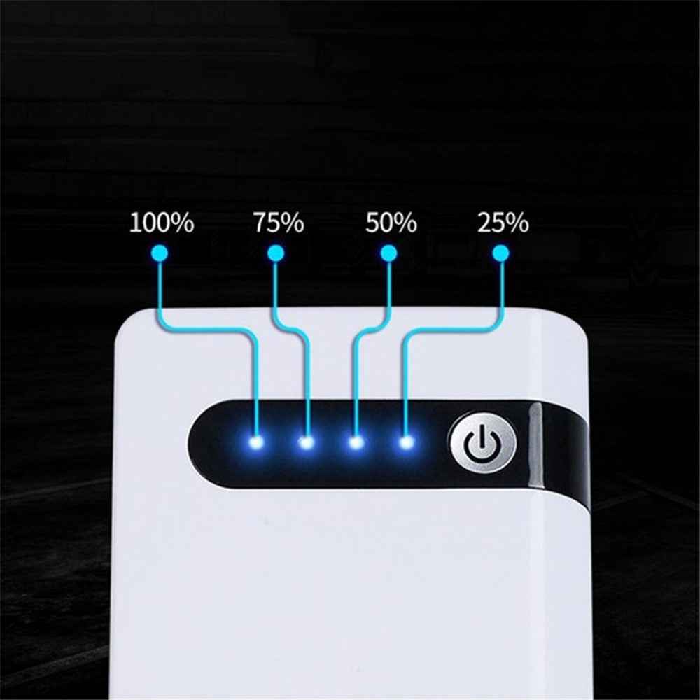 XLJ03 12V Car Emergency Starter Cell Phone Battery Charger Portable 12000mAh Power Bank with Flashlight, (EU Plug)