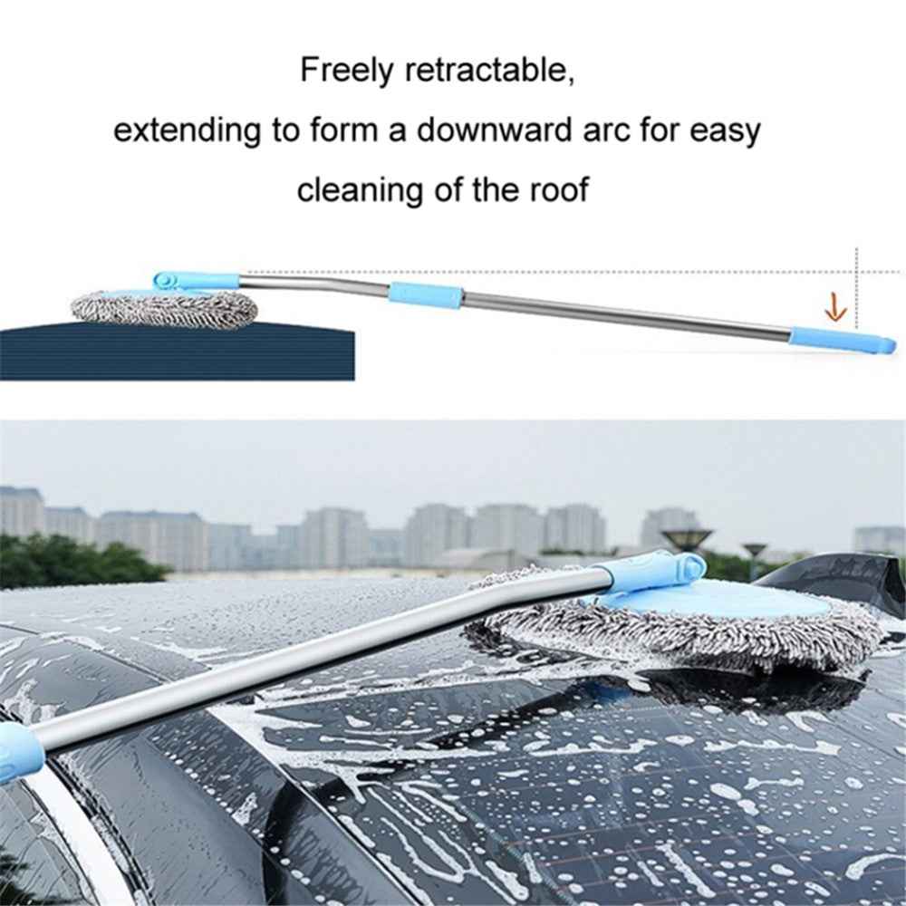 Telescopic Car Wash Brush Long Handle Wash Mop Chenille Car Cleaning Tool