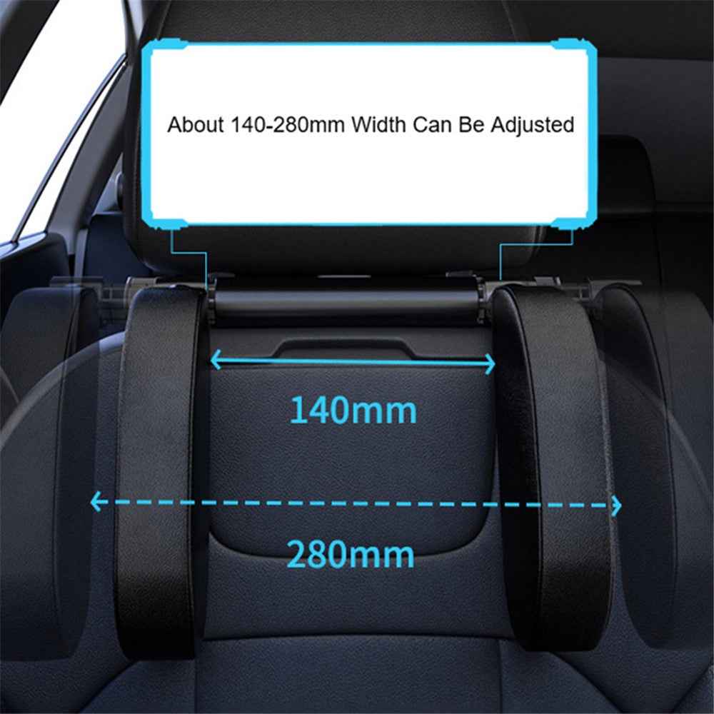 WAY TO GROW Memory Foam Car Headrest Pillow Sleeping Head and Neck Support with Phone Holder for Kids Adults Travel - Red