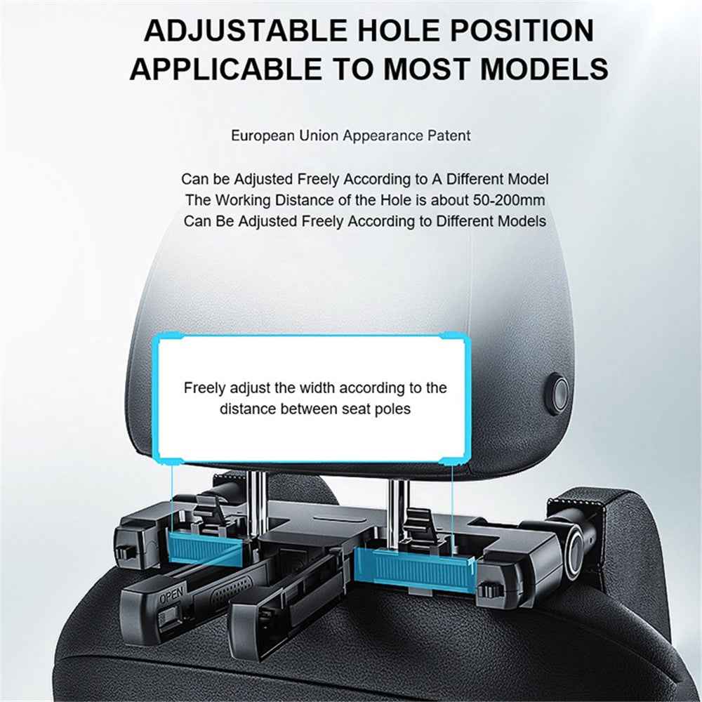 WAY TO GROW Memory Foam Car Headrest Pillow Sleeping Head and Neck Support with Phone Holder for Kids Adults Travel - Brown