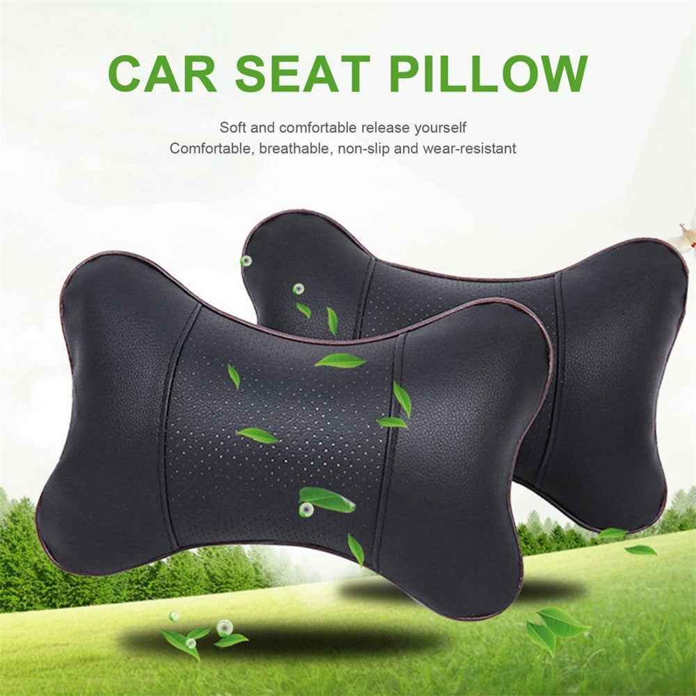 Comfortable Soft Breathable Car Head Neck Rest Cushion Car Pillow Car Neck Support Pillow Car Headrest Cushion Ergonomic Design for Relieving Neck Fatigue - Brown